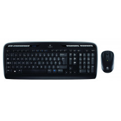 Logitech Wireless Desktop MK330, Multimedia Keyboard & Mouse, USB, Retail, US INT'L - 2.4GHZ